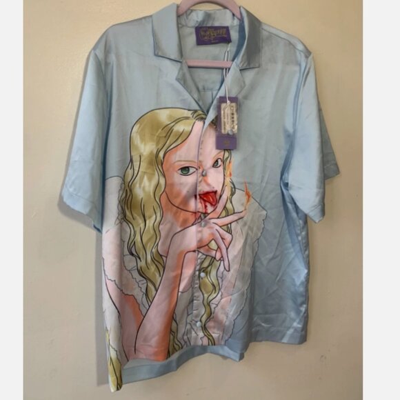 Im Sorry Petra Collins Blue Satin Graphic Set - Picture 2 of 6